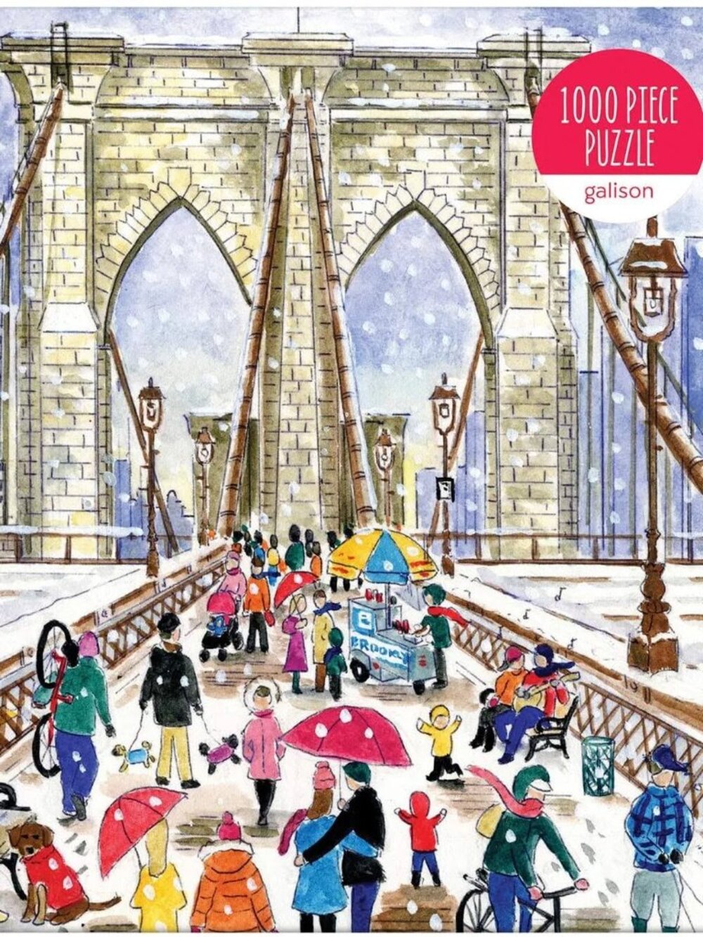 Michael Storrings Brooklyn Bridge 1000 Piece Puzzle by Galison - Complete